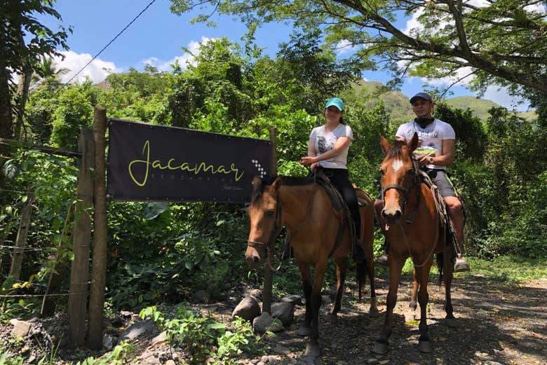 Durante o passeio a cavalo