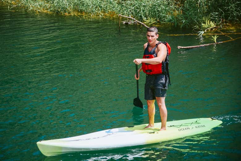 Paddle sur la lagune d'Arenal