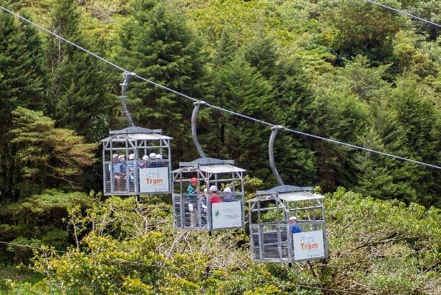 Riding the Sky Tram Monteverde