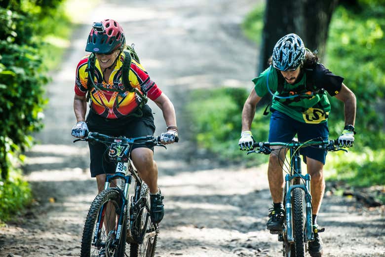 Mountain biking through Rincón de la Vieja