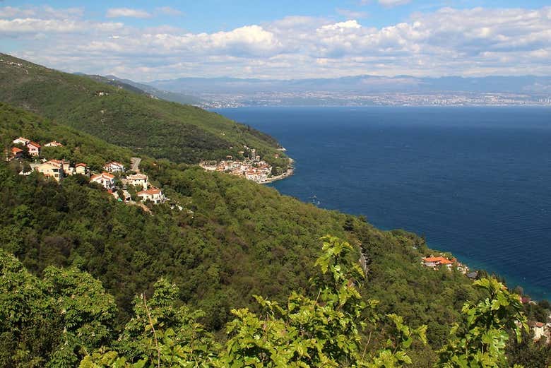 Panoramic view of Mošćenice 