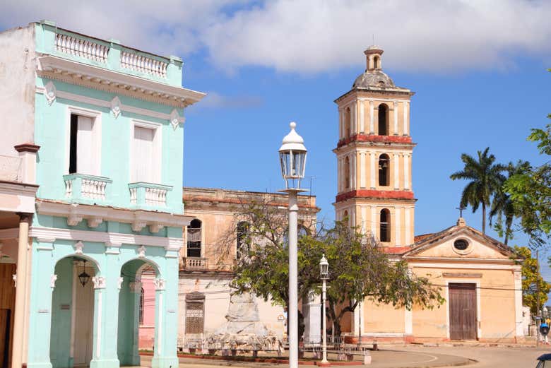 Place principale de Remedios, à Cuba