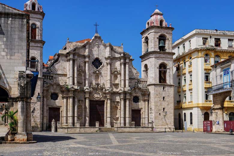 See the Plaza de la Catedral in Havana