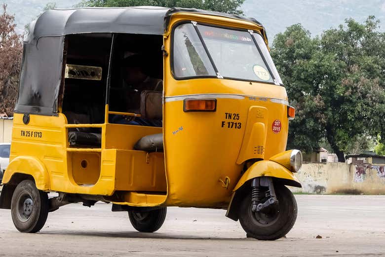 Tuk tuk en Santa Clara, Cuba