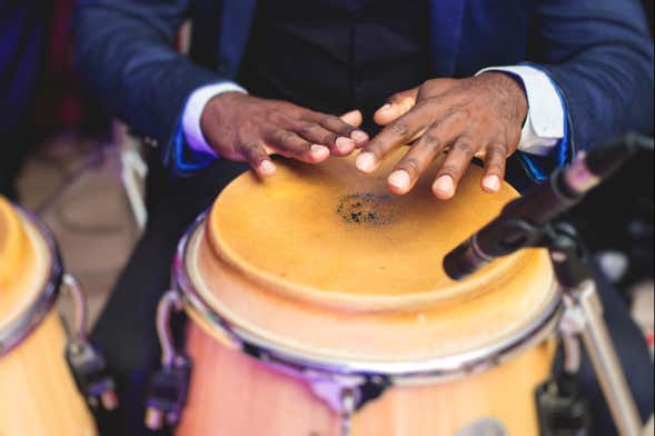 Cours de percussions à Trinidad