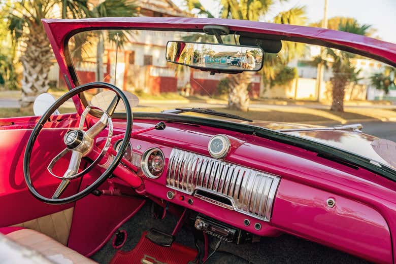 Interior of a classic car