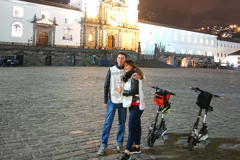 Enjoying Quito lit up at night