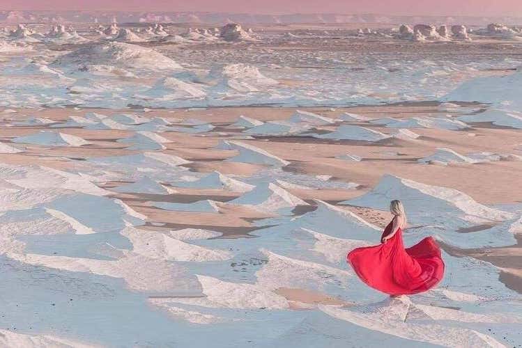 Paisaje del Desierto Blanco de Egipto