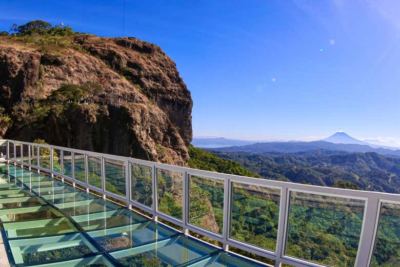 Admire the mountains from the glass lookout