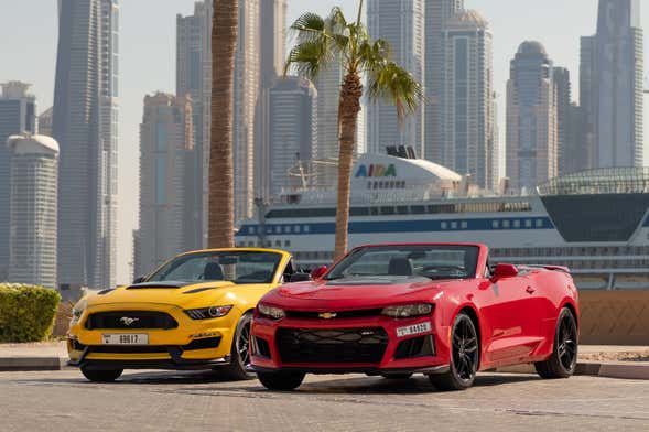 Ford Mustang or Chevrolet Camaro Dubai Private Tour