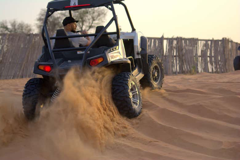 Enjoying the buggy tour