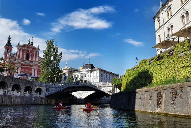 One of the most famous bridges in Ljubljana