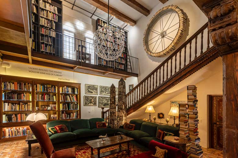 Discover the library, home to over 10,000 books