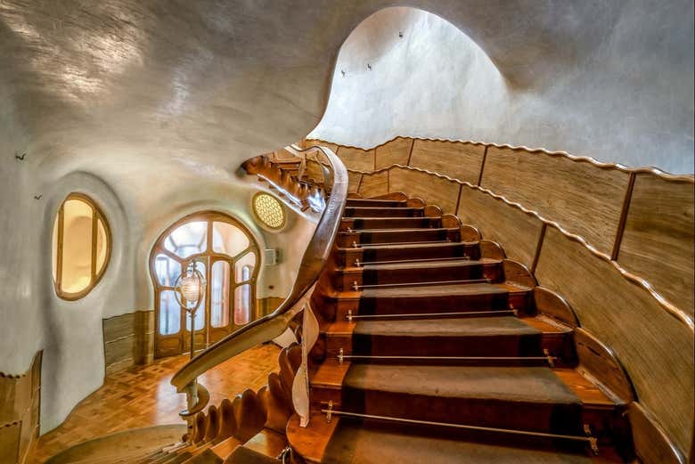 Escaleras en el interior de la Casa Batlló