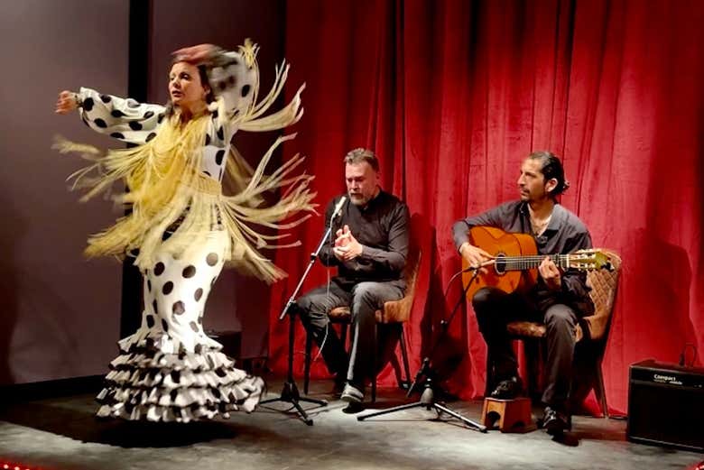 Disfrutando del espectáculo flamenco