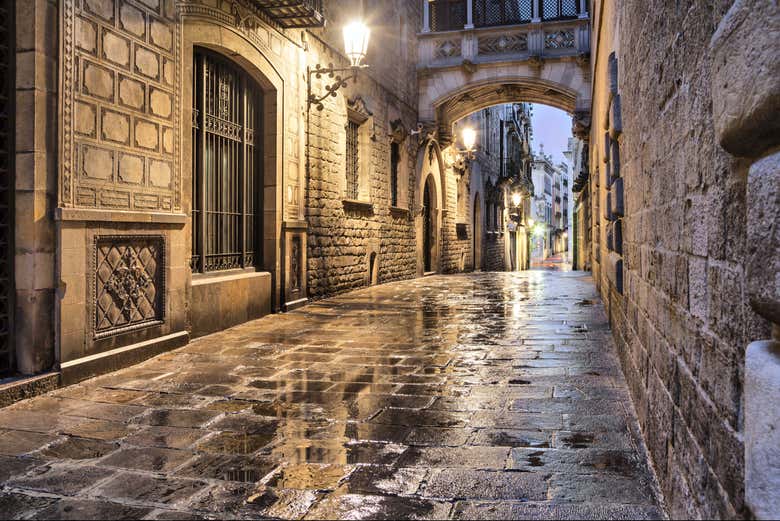 Callejones del Barrio Gótico de Barcelona