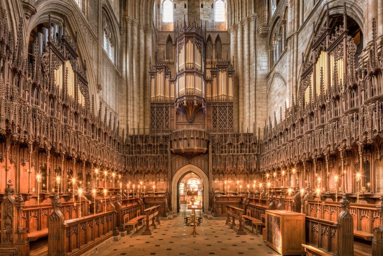 Interior de la catedral de Barcelona