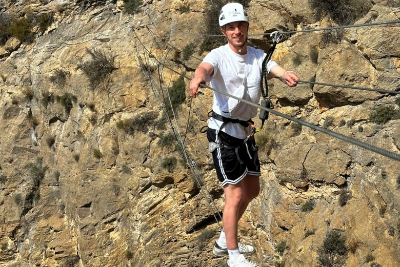 Recorriendo la vía ferrata de Callosa de Segura