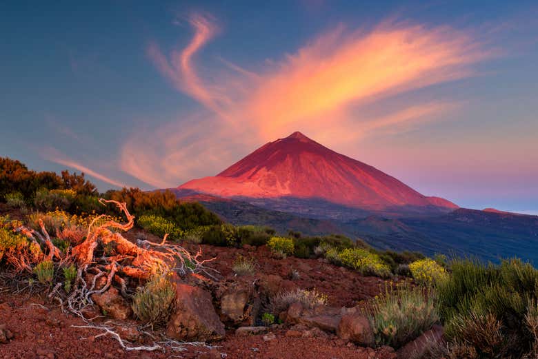 Atardecer en el Parque Nacional del Teide