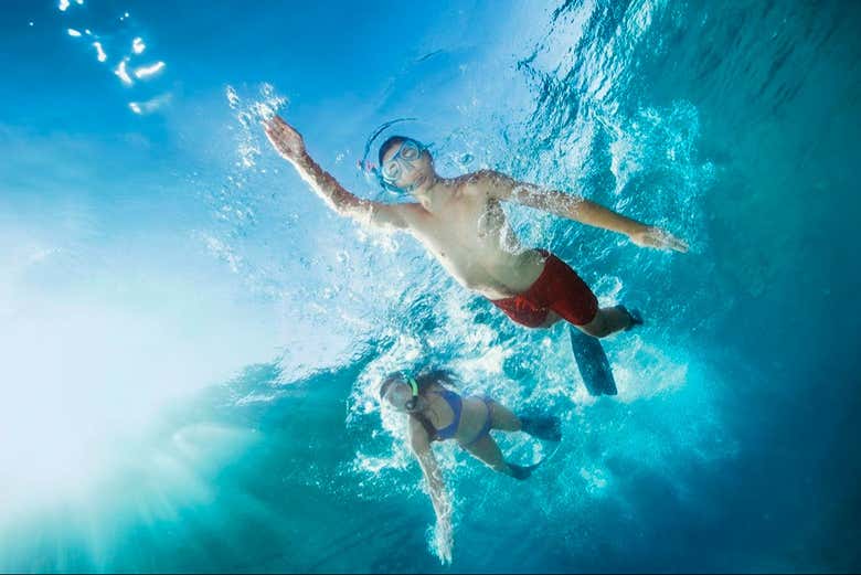 Snorkel in crystal-clear water