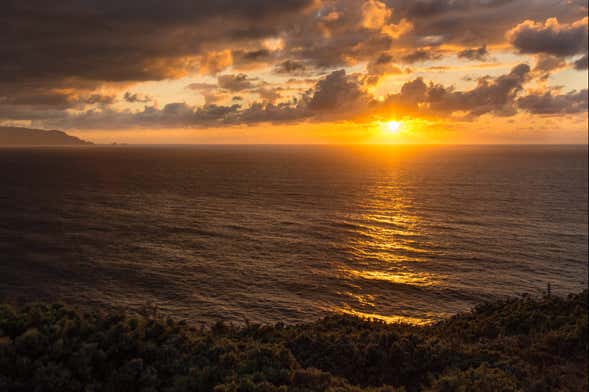 Balade en bateau au coucher du soleil au Cap Finisterre