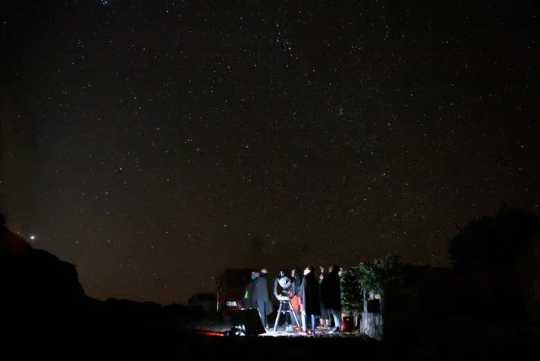 Vendo estrelas do Roque de los Muchachos