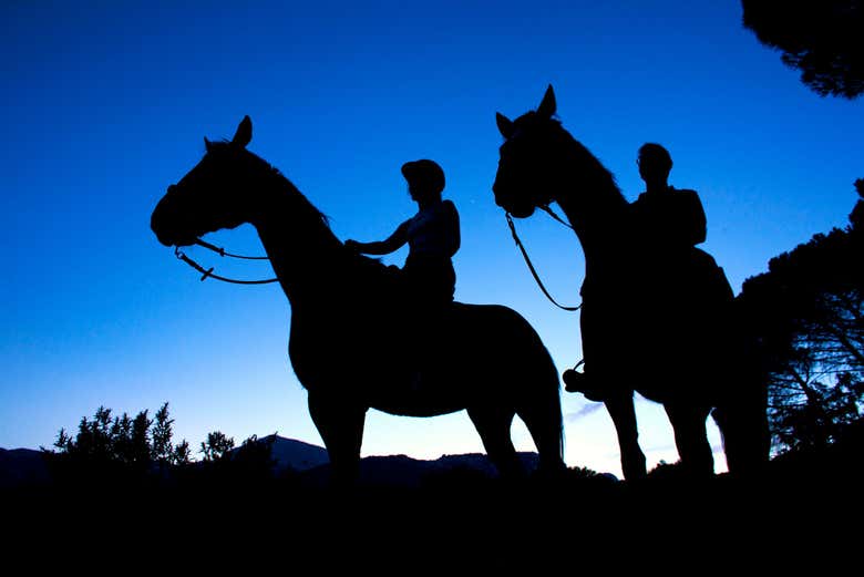 Balade à cheval de nuit dans la Sierra de Grazalema