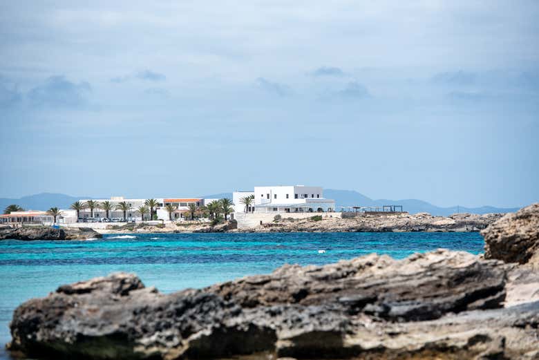 Paisajes de Es Pujols, en el este de Formentera