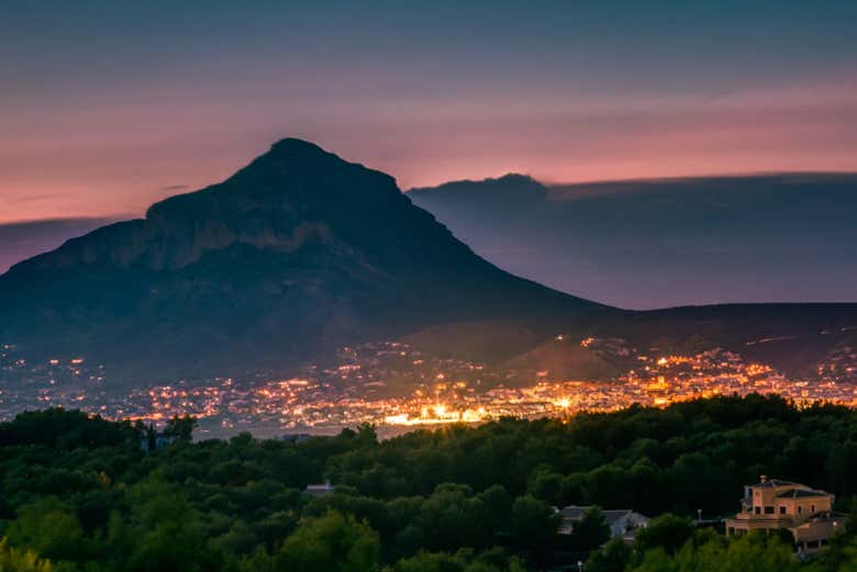 Panorámica de Jávea por la noche