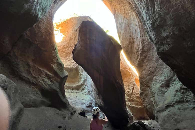 Admire the canyon's impressive walls