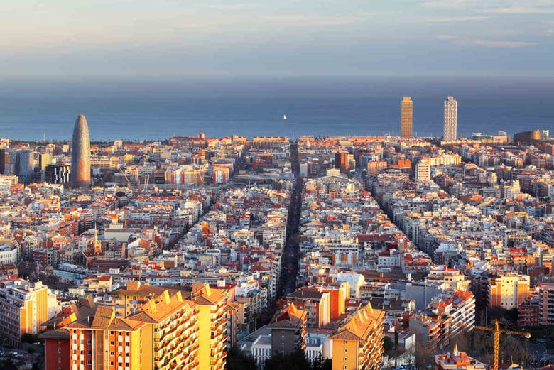 A panoramic view of Barcelona
