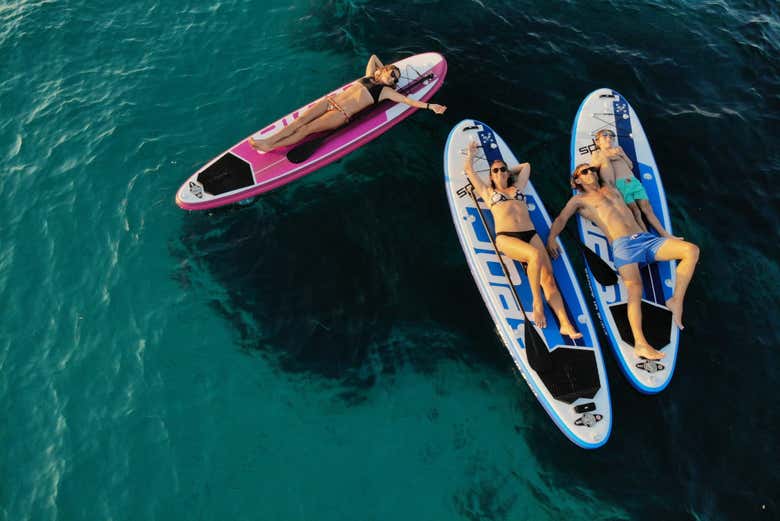 Paddle board in Cala Blava