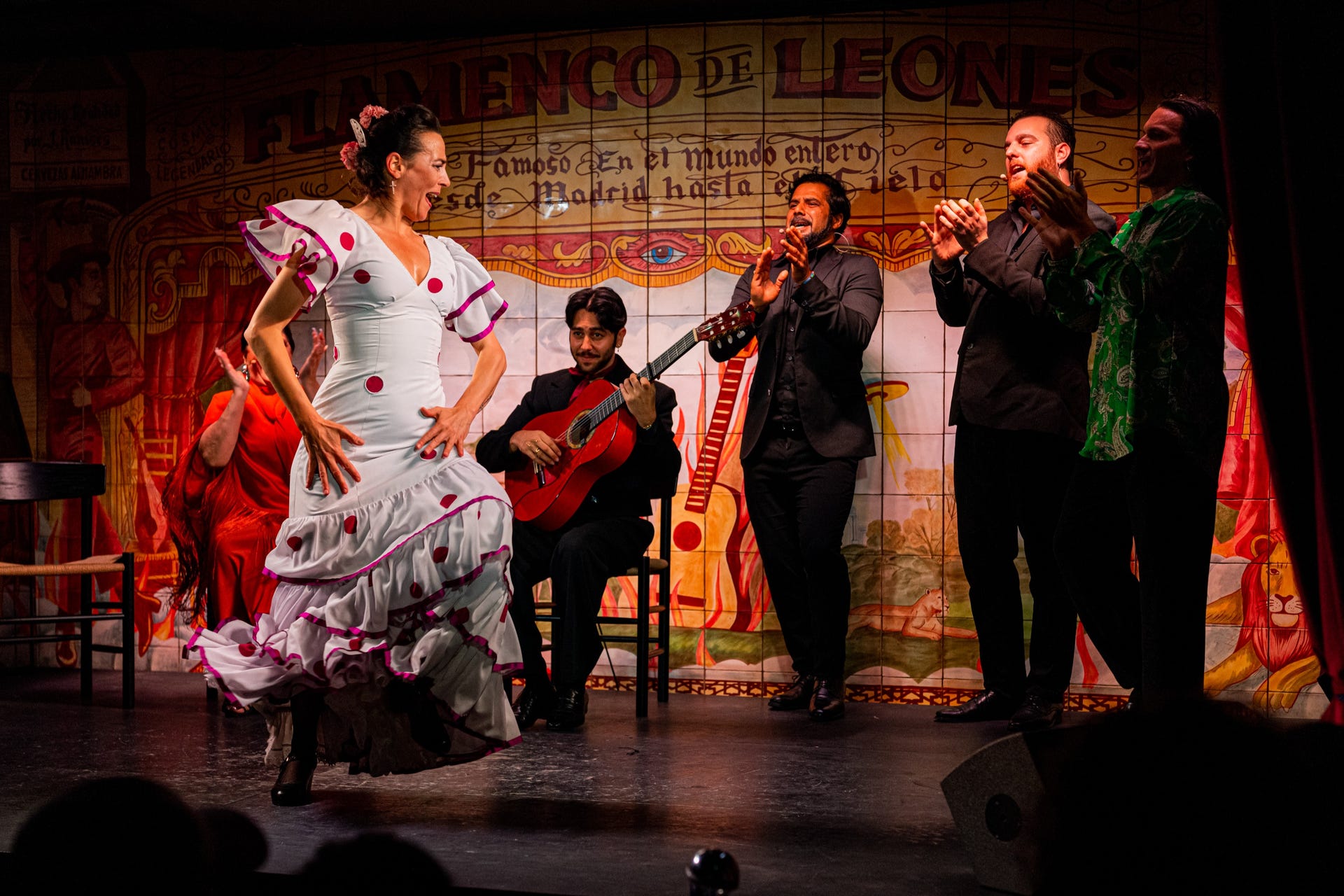 Espectáculo en el tablao Flamenco de Leones, Madrid