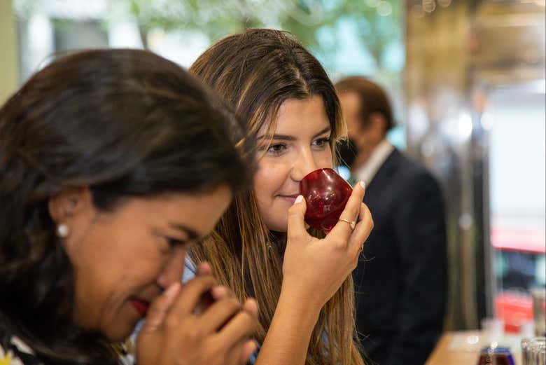 Degustando o azeite de oliva