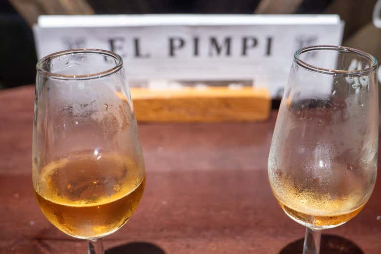 Enjoy a glass of wine at the famous Pimpi restaurant