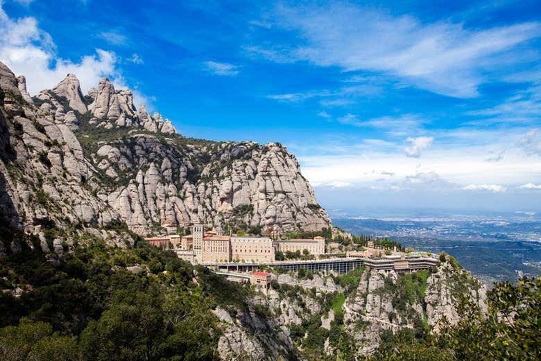 Vista panorámica de Montserrat