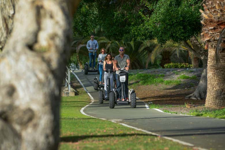 Disfrutando del tour en segway por Maspalomas