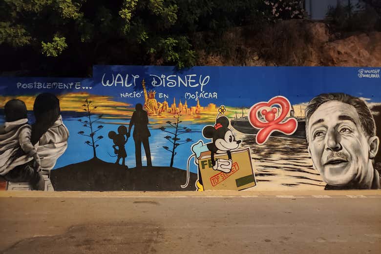 Mural a Walt Disney en Mojácar