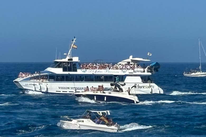 Navegaremos a bordo de un confortable catamarán