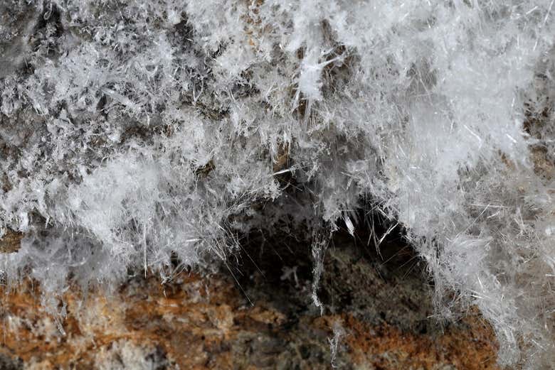 Detalles minerales en la Mina Rica