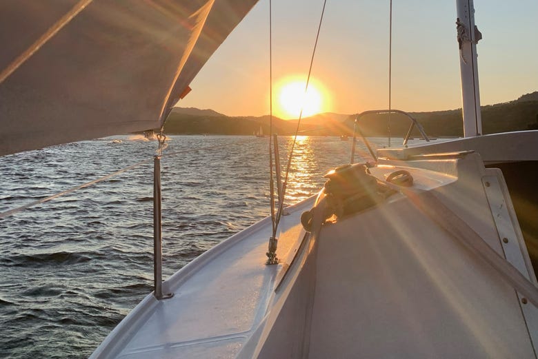 Viendo el atardecer en el embalse de San Juan