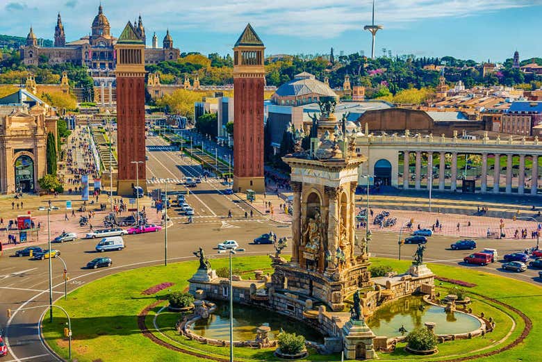 Plaza de España, en Barcelona