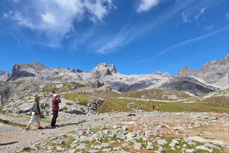 Desfrutando da caminhada pelos Picos de Europa