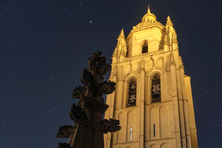 The Cathedral Tower at night