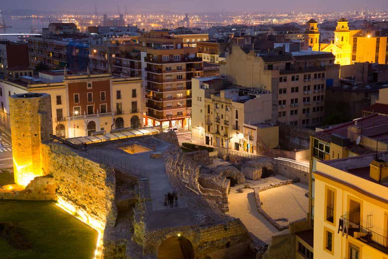 Panorámica nocturna de Tarragona