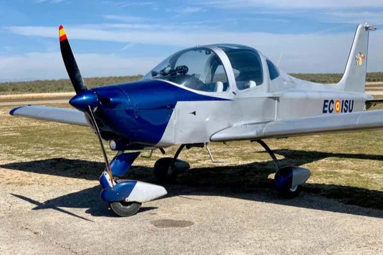 Avioneta durante la actividad