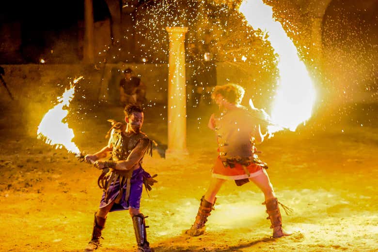 Combat de gladiateurs au Gran Circus Maximus