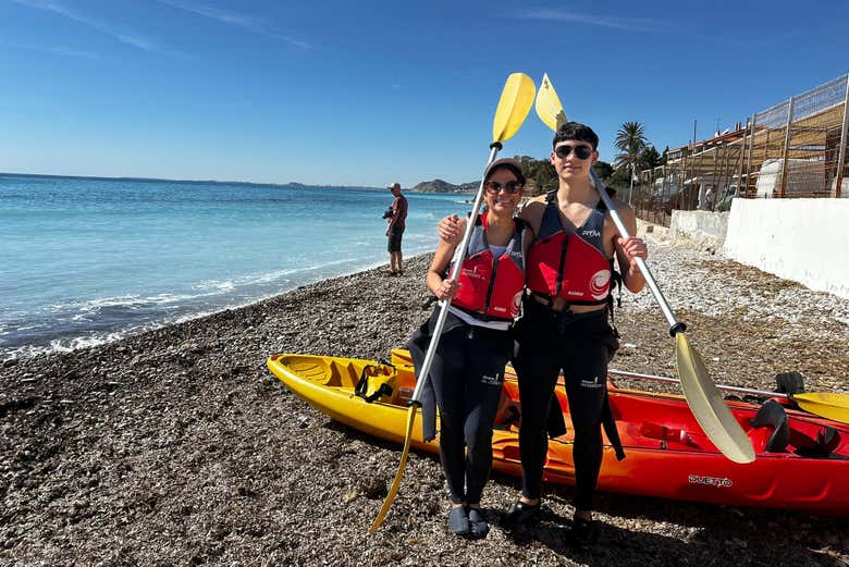 Pronti per il nostro tour in kayak