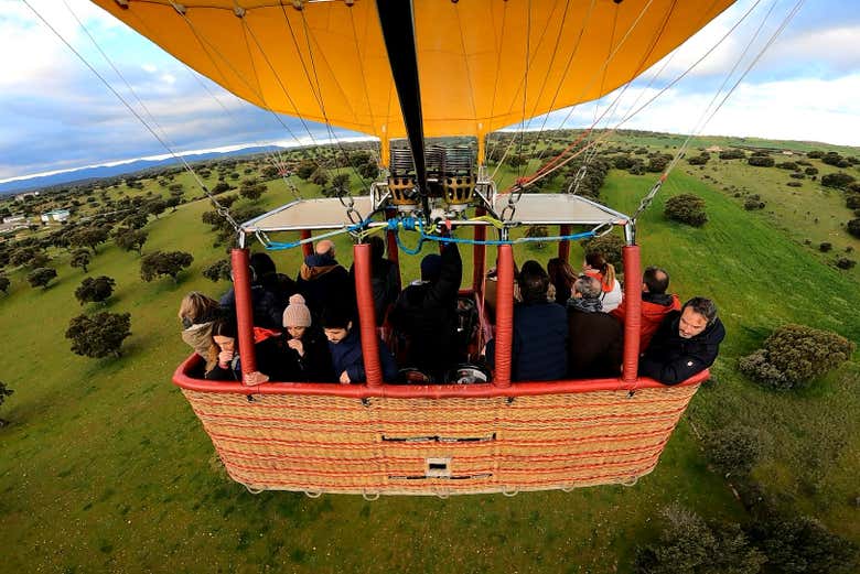 Volando en globo sobre el Parque Regional del Guadarrama