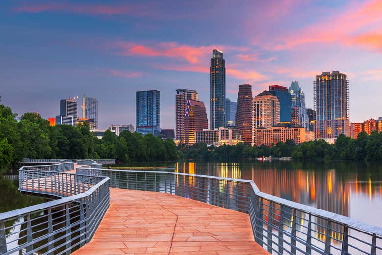 A bridge over Lady Bird Lake